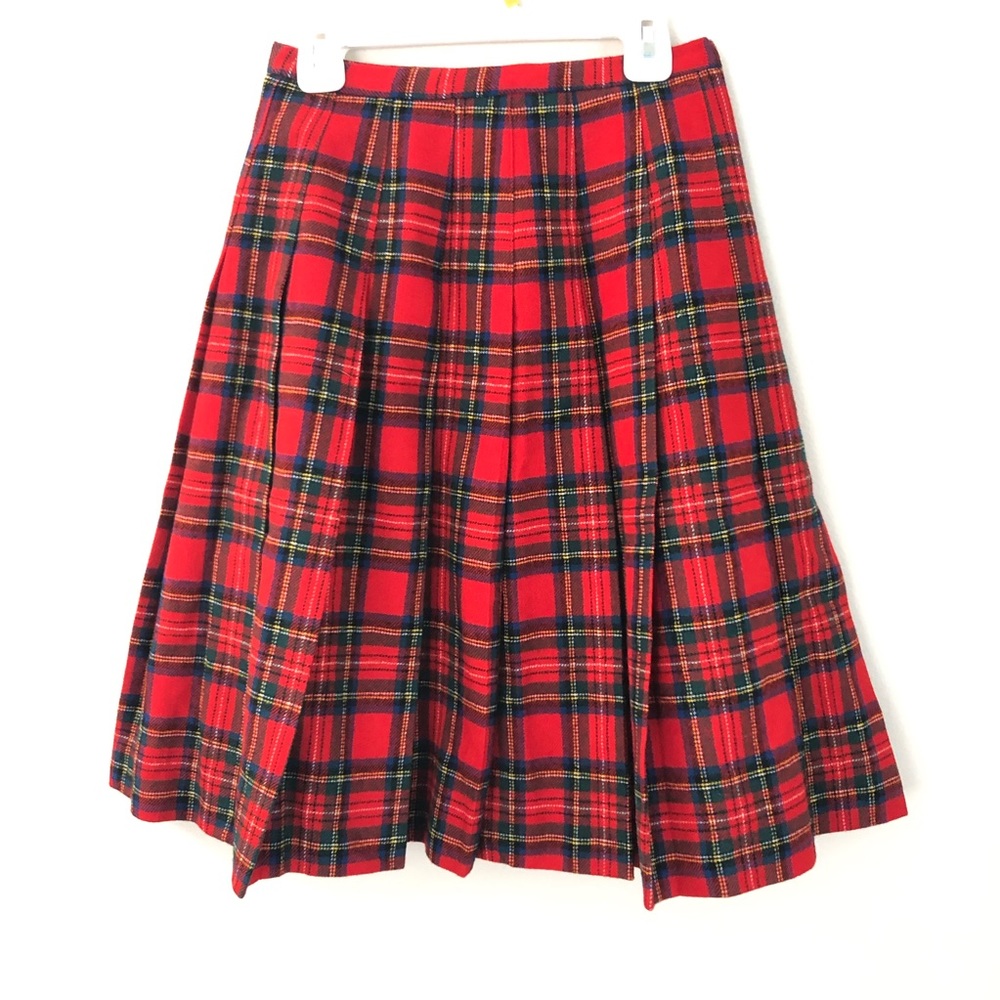 Vintage Pendleton plaid pleated skirt - Holidays are coming!!